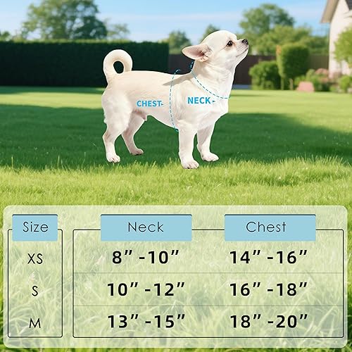 Miniatura 2 de Mile High Life Arnés para perro, chaleco de malla de aire con flores para perros pequeños de 20 libras y gatos, fácil de poner, ajustable, cierres