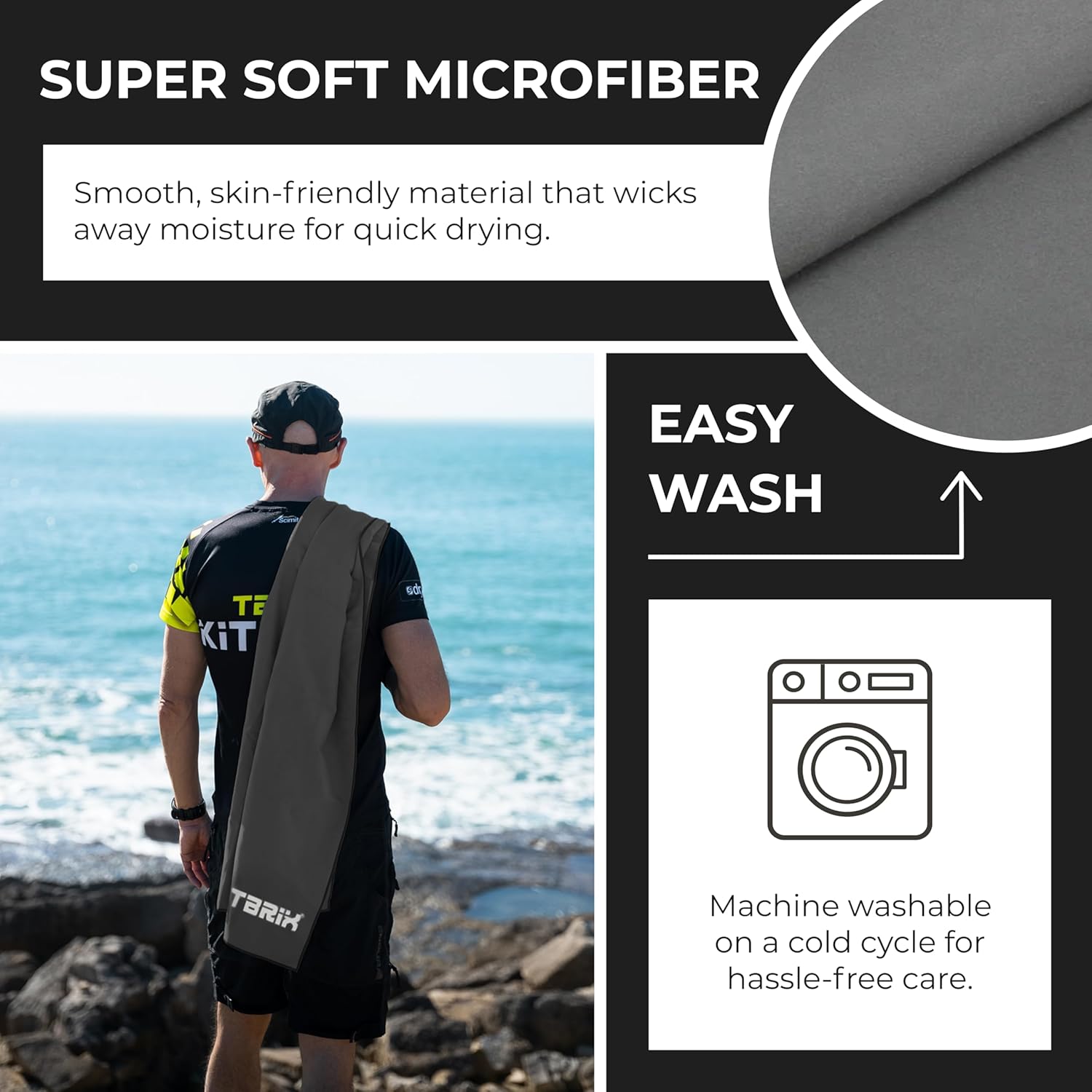 KitBrix PoKit Waterproof Roll-Top Backpack & Microfiber Towel - Lightweight Dry Bag Backpack with Quick-Dry Towel - Ideal for Swimming, Hiking, Gym, Travel & Outdoor Adventures