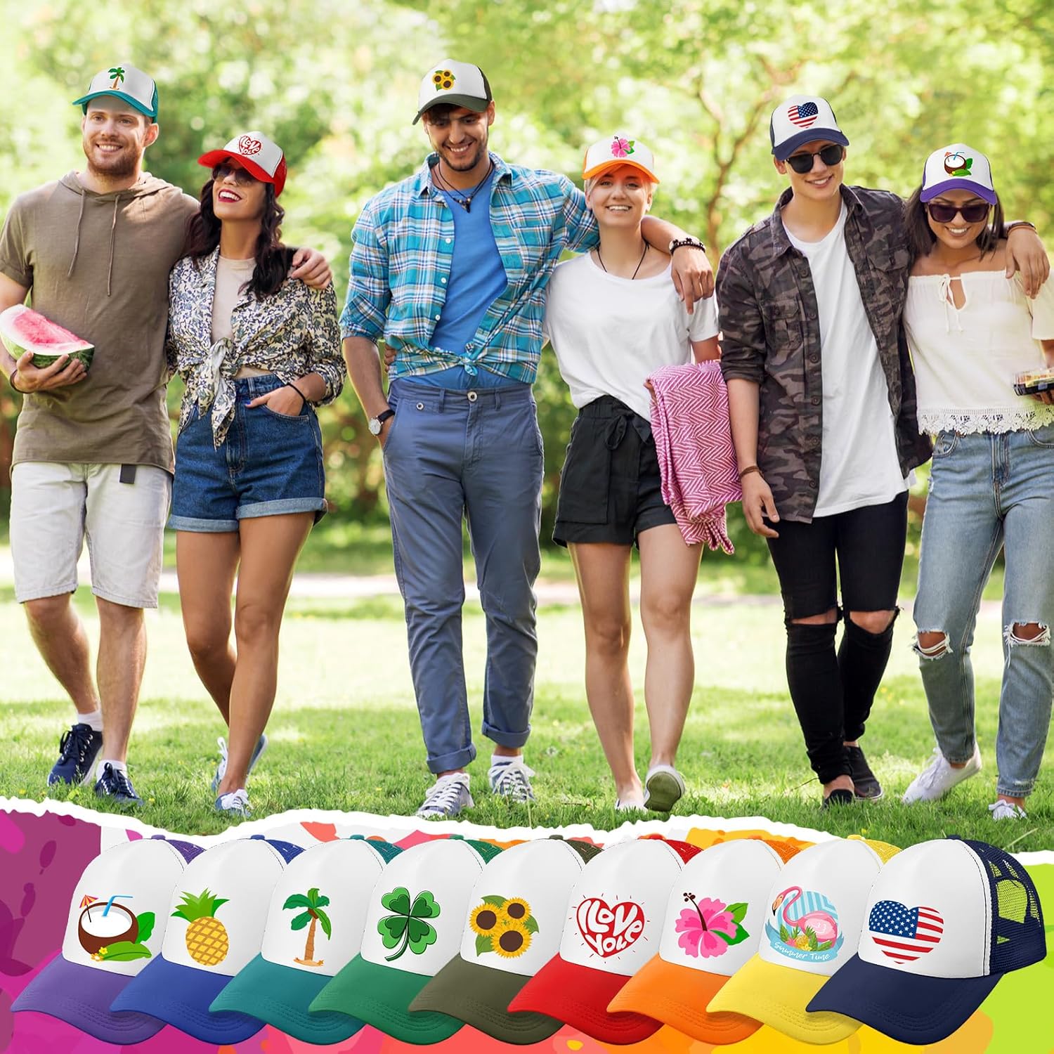 Xtinmee 36 Pcs Sublimation Blank Trucker Hats Bulk Mesh Baseball Cap DIY Adjustable Mesh Polyester Hat for Men Women