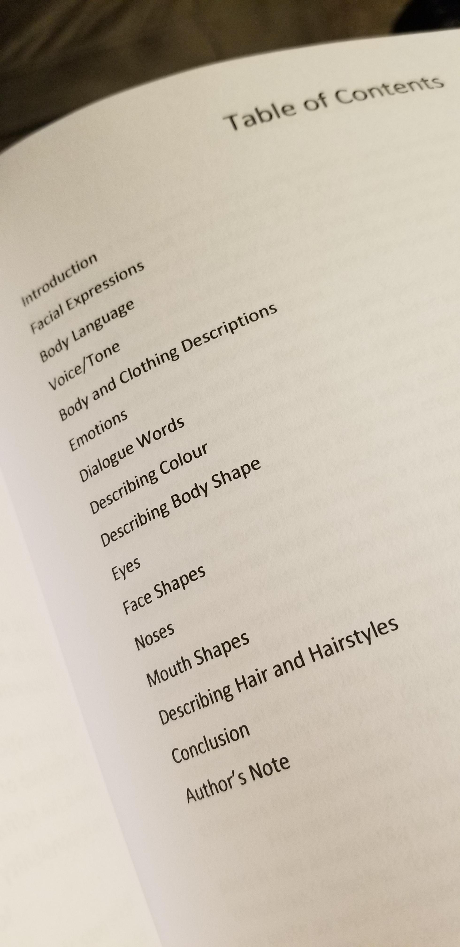 The Writer's Guidebook to Facial Descriptions and Body Language ...