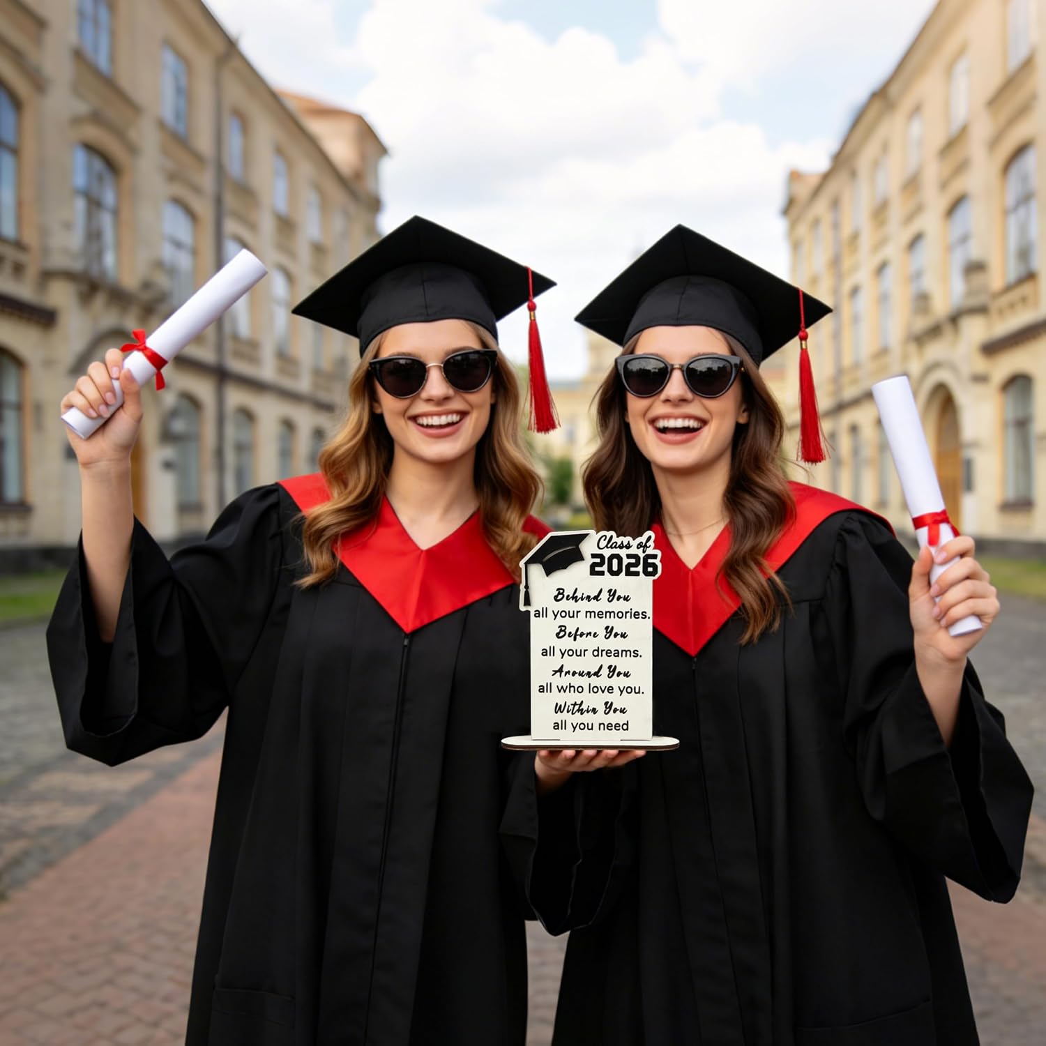 Graduation Decorations 2026 - Wood Quote Plaque Graduation Gifts for Her Him Inspirational Graduate Desk Decor for Senior College Middle High School Student Boys Girls image 2