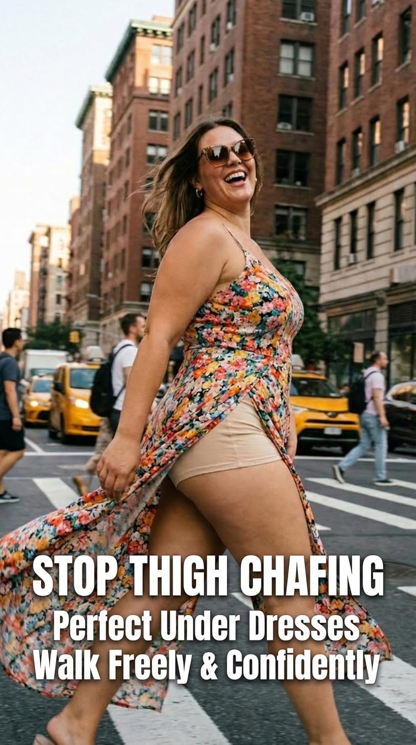 newnice Women's Cotton Boxer Briefs High Waisted Underwear Soft Boyshorts Panties Full Coverage Anti Chafing Smooth Fit - Image 5