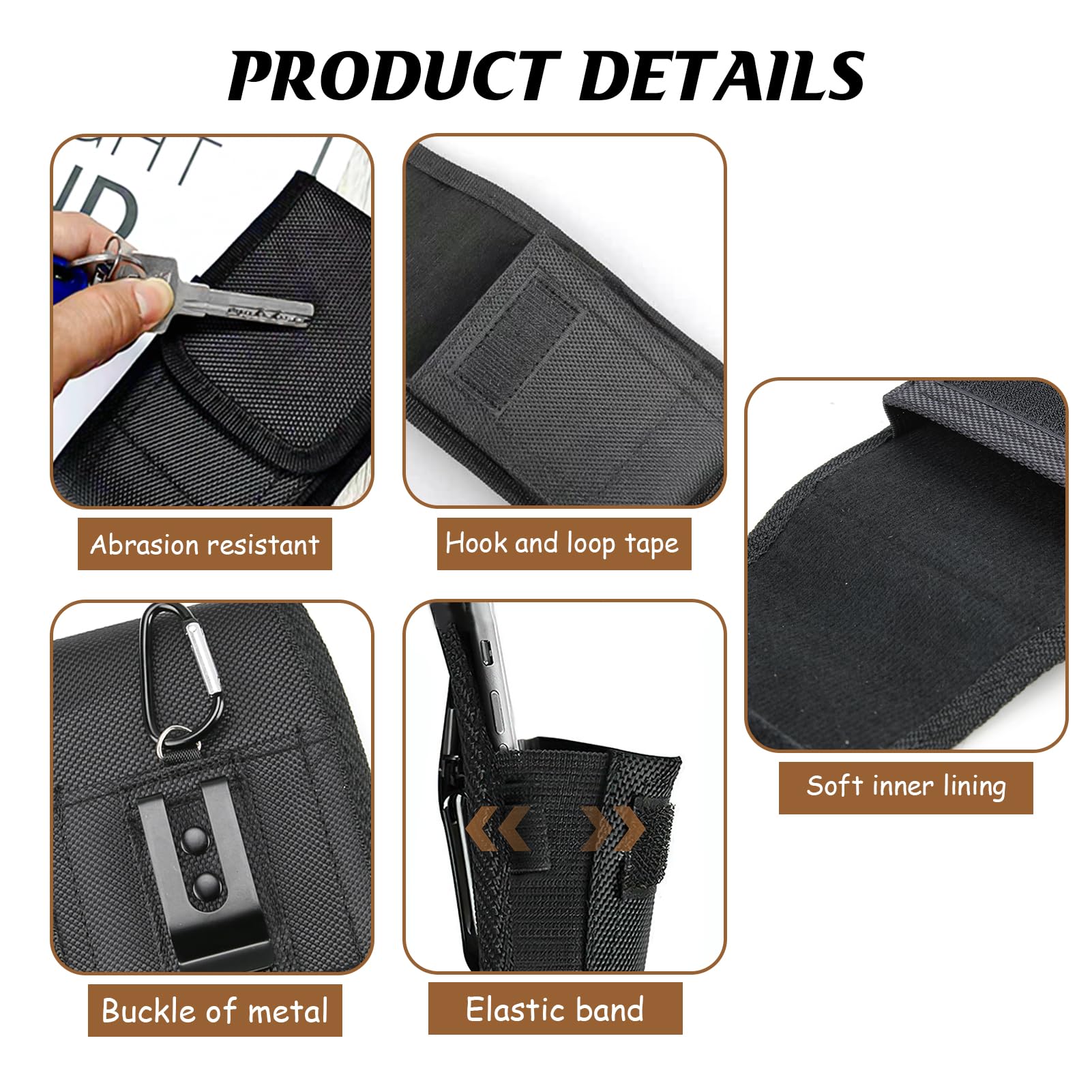 Handy Gürteltasche Aus Nylon – Universal Mit Clip Für Blackview & Oscal Smartphones