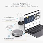 StarTech.com USB-C Poste d'accueil du haut-parleur pour MacBook Pro M1 M2 M3 M4 et Windows, 4K 60Hz HDMI ou 1080p VGA Vidéo, USB 5Gbps Le centre, 100W Chargeur d'ordinateur portable, Haut-parleur portable macOS, iOS, ChromeOS, USB 5Gbps hub, Équipes Microsoft, Zoom, Sky