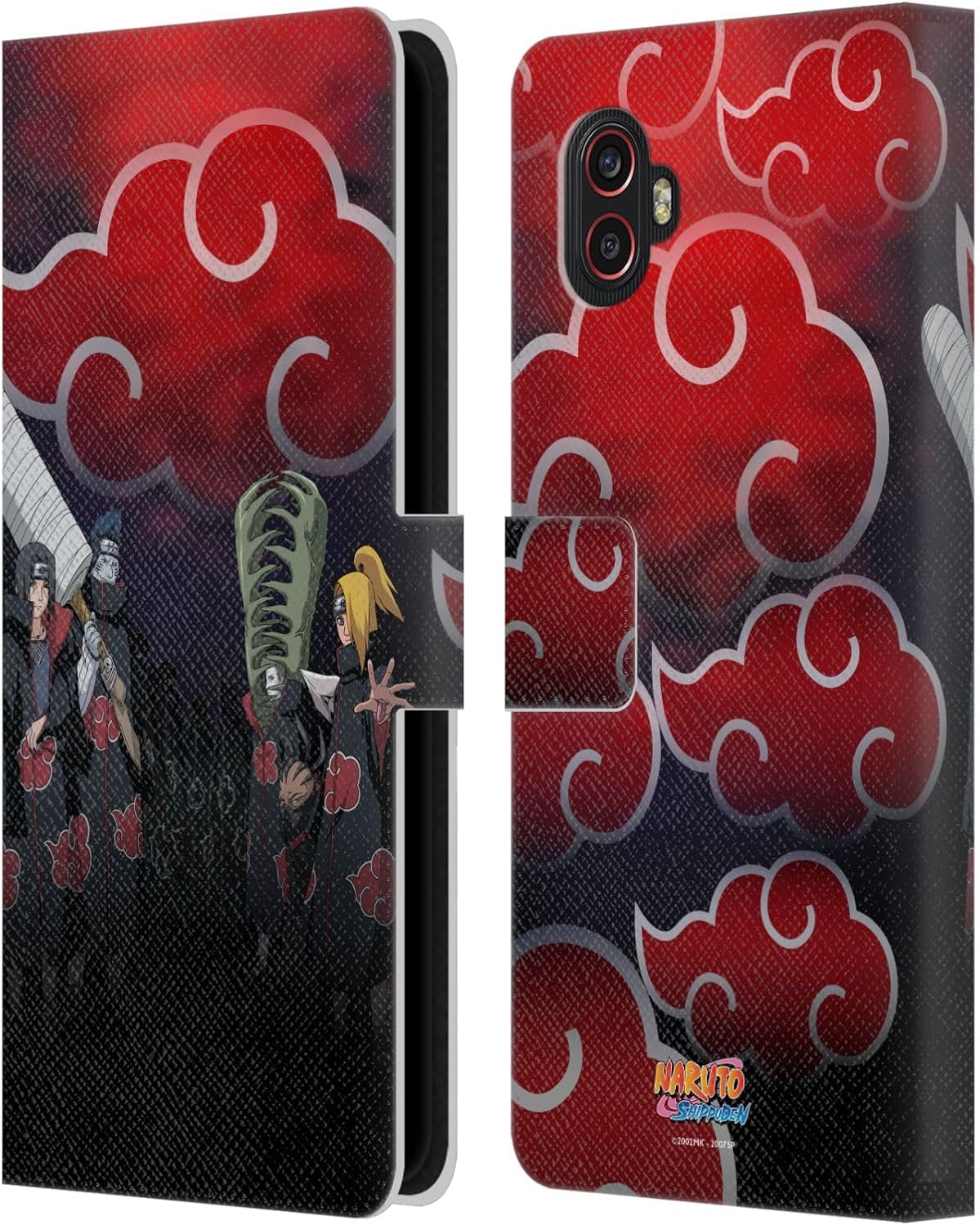 Head Case Designs Officially Licensed Naruto Shippuden Akatsuki Key Art Leather Wallet Case Compatible with Samsung Galaxy Xcover6 Pro/Pro2