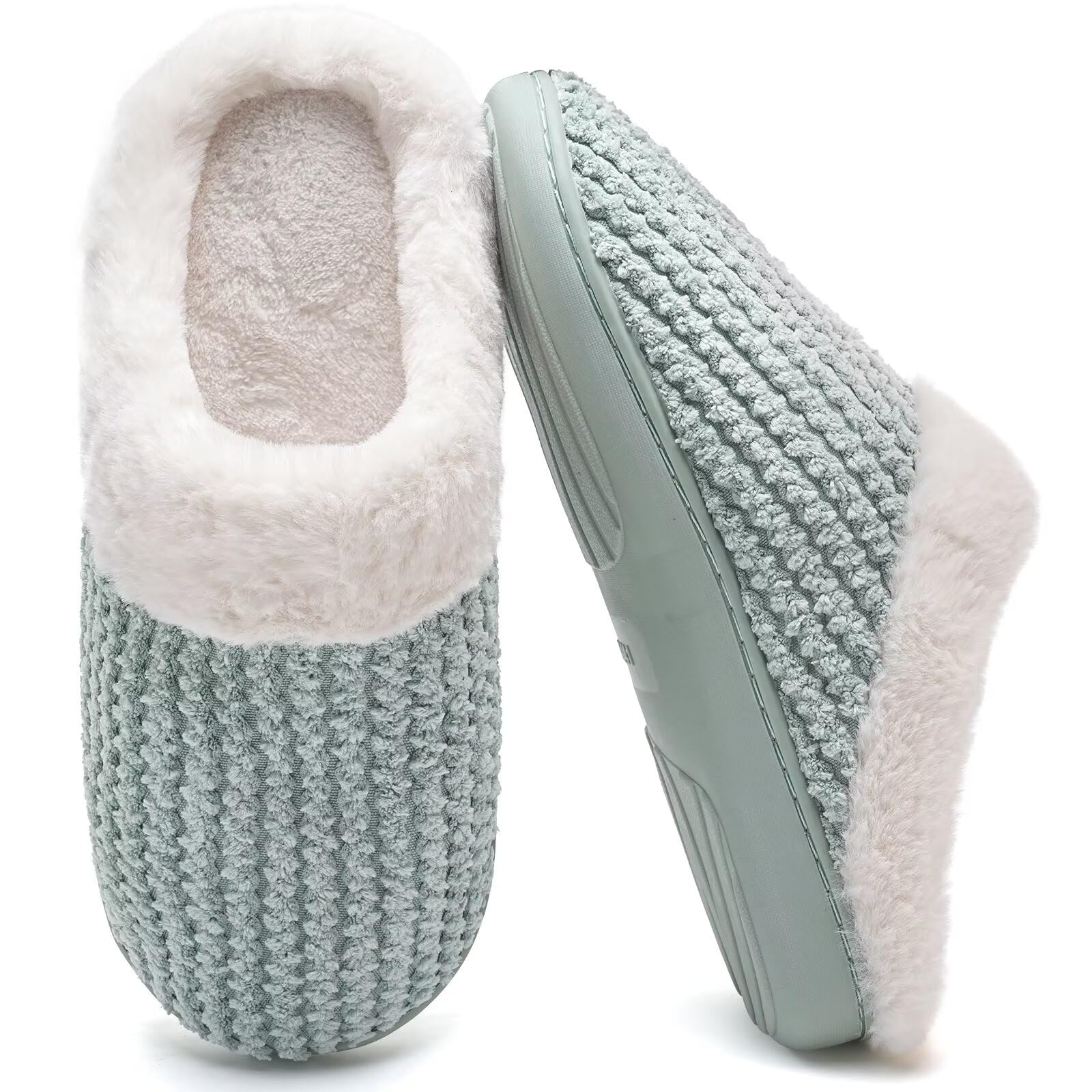 YALOXSlippers for Womens Warm Memory Foam Anti-Slip House Shoes Comfortable Cotton Slippers Home Bedroom Shoes Indoor & Outdoor