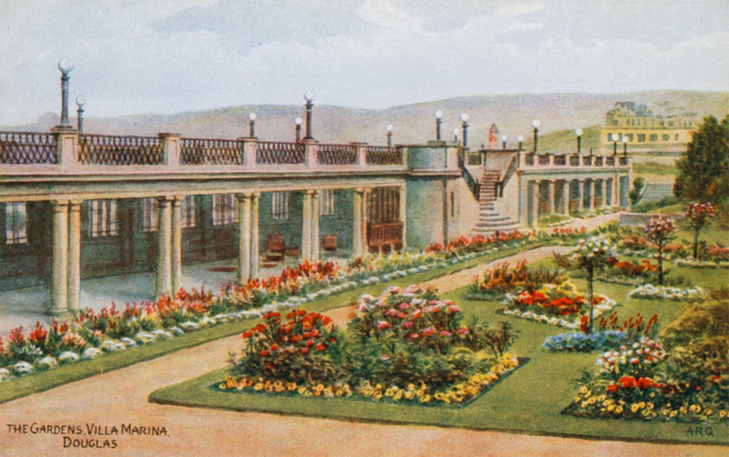 SERENDIPITP Vintage Picture Print on Canvas Wall Art Poster the Gardens Villaby Alfred Robert Quinton Artwork Print Poster for Wall Decor 60x90cm