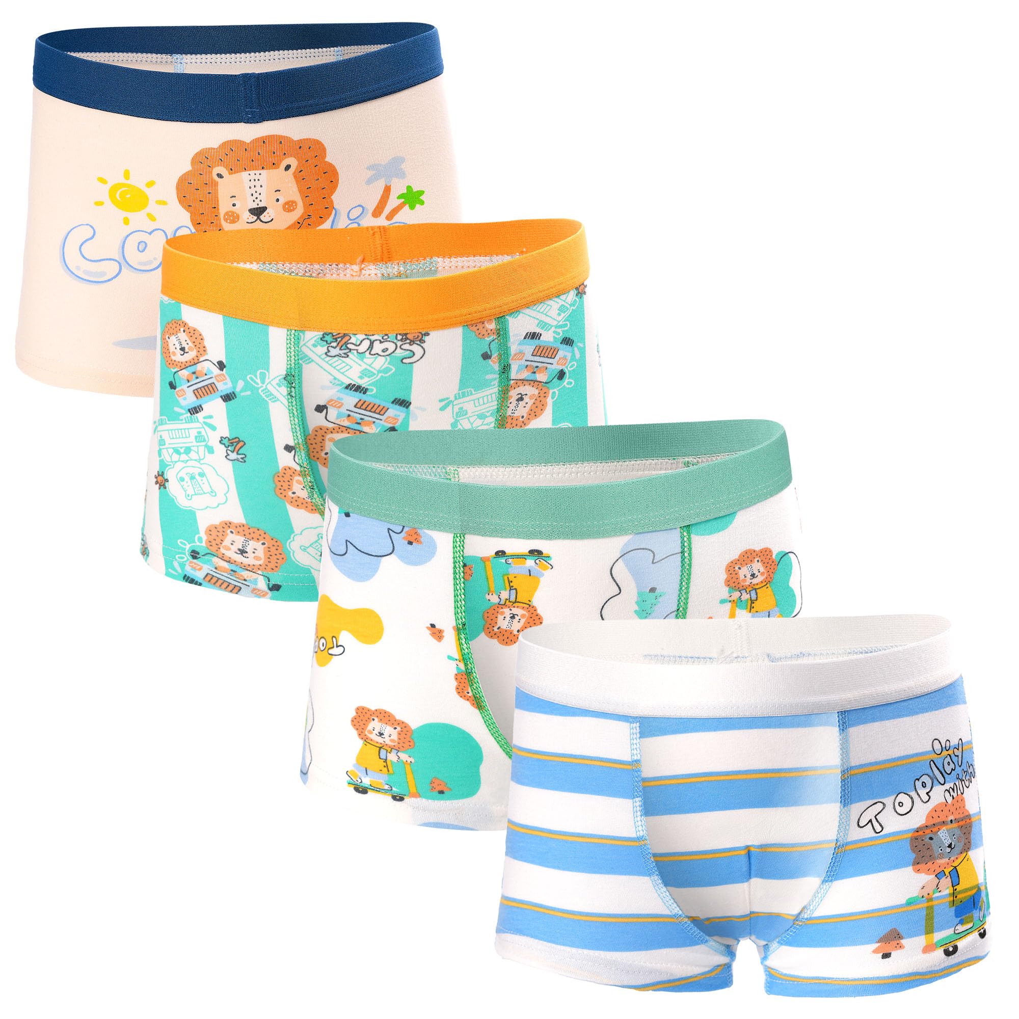 Ropa interior para niños sin irritaciones: bóxers de algodón suave GRPSKCOS de 2 a 8 años 8