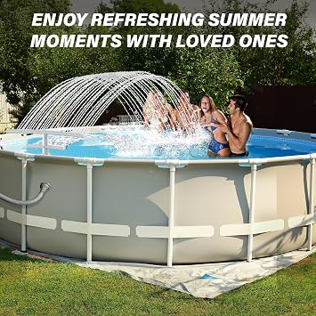2 Pcs Pool Fountain for Ground and Underground Pools, Adjustable Dual Spray Fountain Sprinkler Cooler for Pool Swimming Pool Spa Waterfall Intex & Bestway & Hayward & Coleman