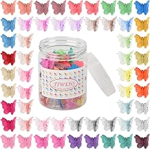 Tiweio Butterfly Hair Clips Pastel Hair Clips, 100 Pcs Small Hair Claw Clips Mini Hair Accessories for Girls and Women with Box Packaged, 30 Assorted Colors