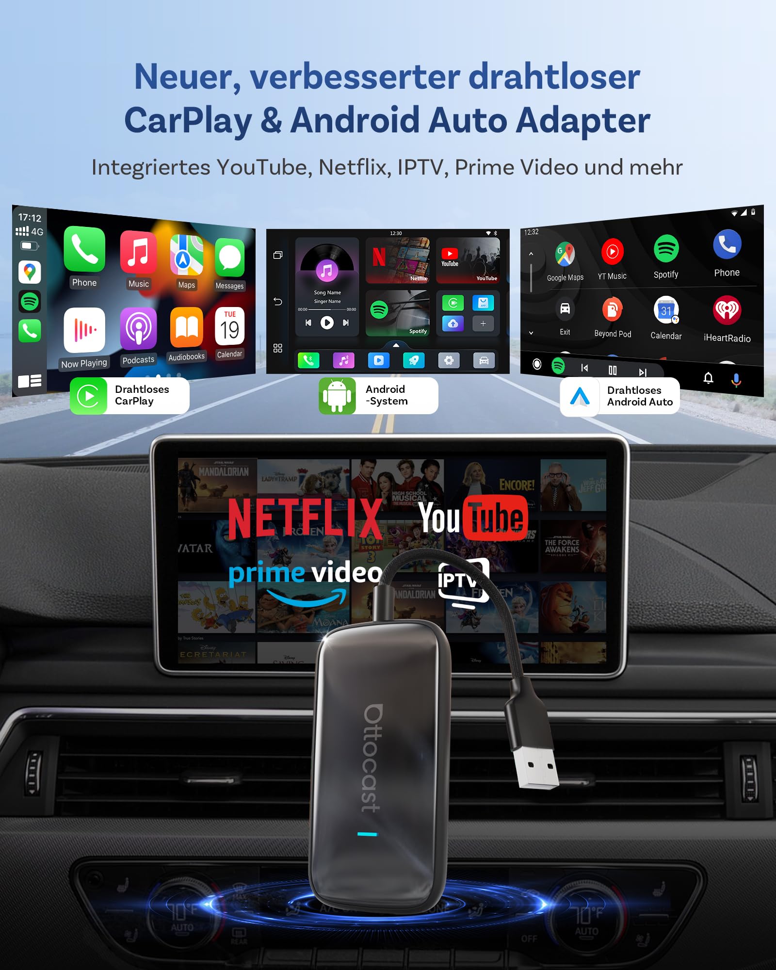 OTTOCAST Play2Video Ultra Adapter Android Ai Box