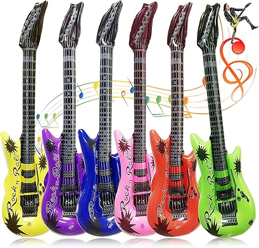 Inflatable Guitar,Waterproof Party Props Guitars,36In Reusable