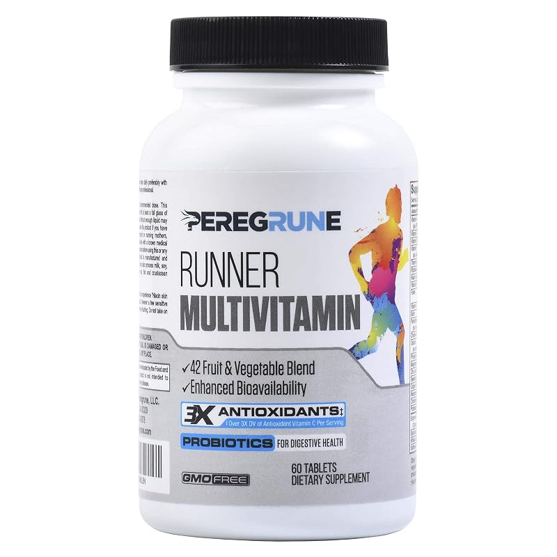 PEREGRUNE Multivitamínico Runner com complexo B, vitaminas A, C, D e E, 60 comprimidos