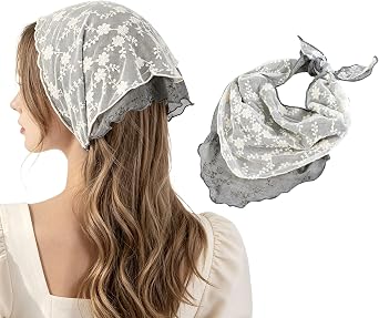 GERINLY Triangle Head Scarf, Women Bandana Headband, Hair Scarf Kerchief Head Covering