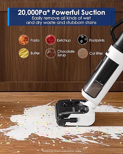 Miniatura 3 de Tineco Aspiradoras en seco y húmedo, Floor One Switch i5 Stretch Breeze 2 en 1 aspiradora inalámbrica para múltiples superficies, 20 KPa potente