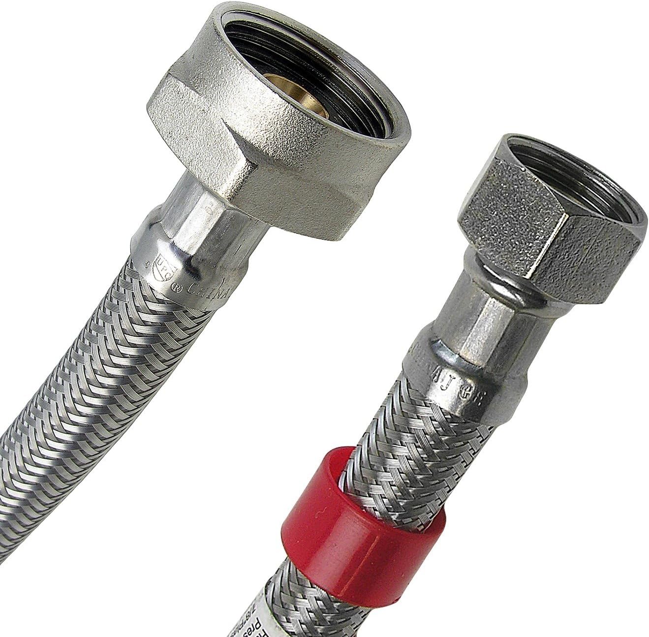 LASCO 100921 Braided Stainless Steel Toilet Supply Line with 1/2Inch