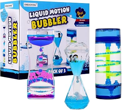 XINBAOHONG Timer Sand Clock, 3-Set Liquid Oil Sand Clock, Toy, Colorful Tabletop Decoration, Healing Oil Drop, Birthday, Christmas Gift