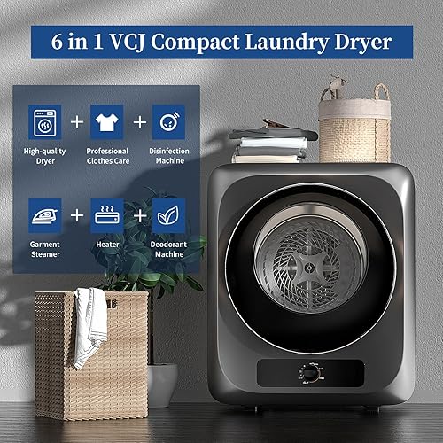 Miniatura 3 de VCJ Secadora portátil para apartamento, secadora de ropa compacta con bañera de acero inoxidable, 4 modos adecuados para apartamentos, dormitorios,