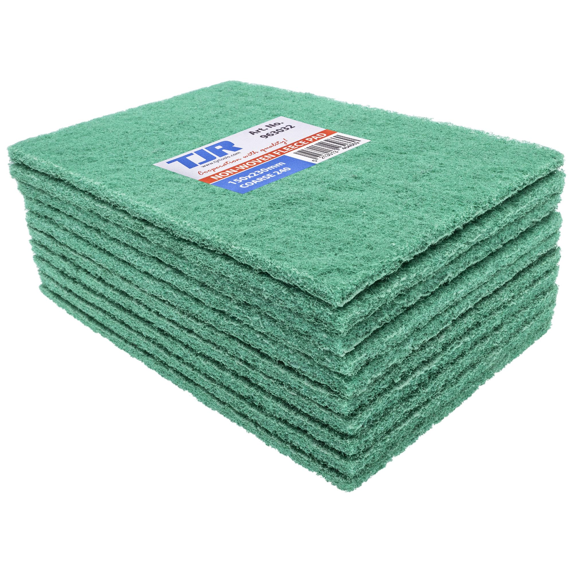 TJR® Scuff Pads 10-Pack – Non-Woven Fleece Buffing Pads for Automotive, Autobody – Multipurpose 6 x 9 Inch Scouring Pad – Tear Resistant Wet and Dry