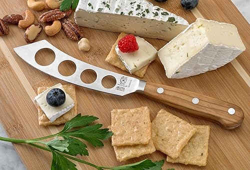 Miniatura 9 de Mercer Culinary Renaissance - Cuchillo de queso suave de madera de olivo, 5 pulgadas