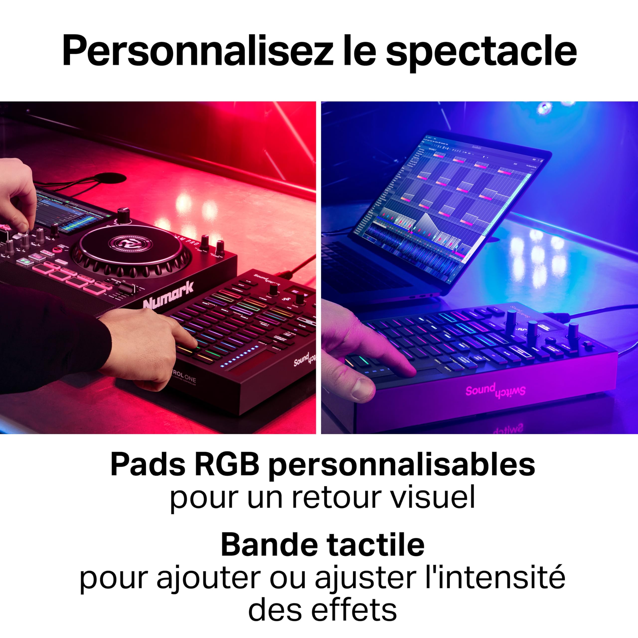 SoundSwitch Control One - Contrôleur de Lumière DMX Pour DJ, avec Trois Mois D'accès au Logiciel SoundSwitch et Prise en Charge de DMX et Phillips Hue