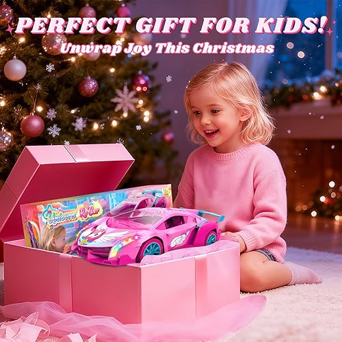 Miniatura 7 de Auto RC de unicornio para niñas, auto de control remoto Rainbow Glow & Drift Wing, 2.4 GHz, escala 118, juguetes para niños de 3, 4, 5, 6, 7, 8, 9