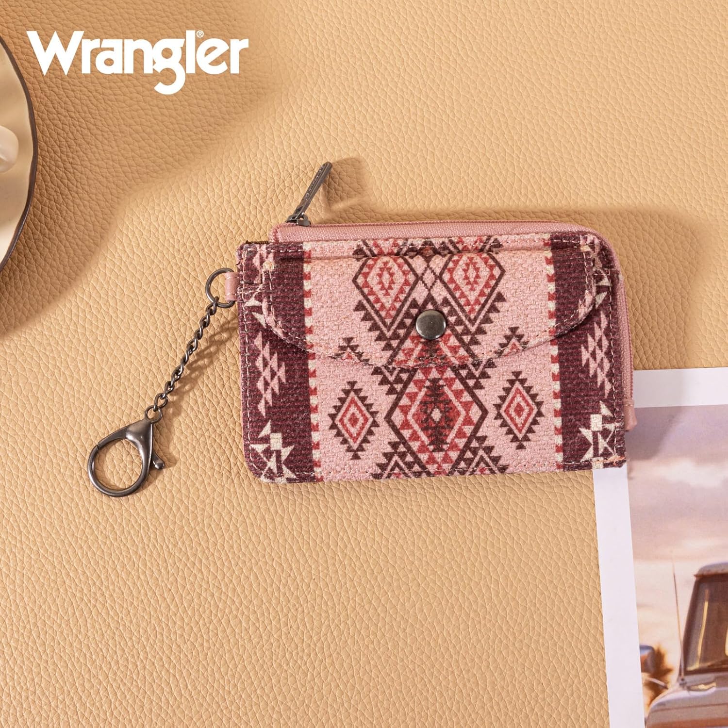 Montana West Wrangler Credit Card Holder Aztec Slim Wallet Keychain for Women Western Purse Gifts - Image 5