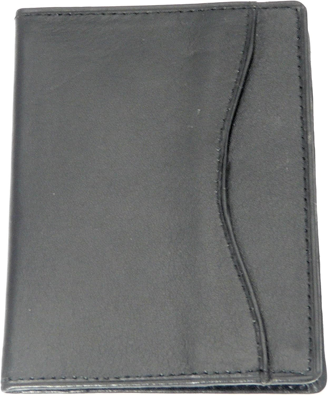 Genuine Leather Travel Pass/Oyster/Credit Card Holder Wallet - BLACK Color