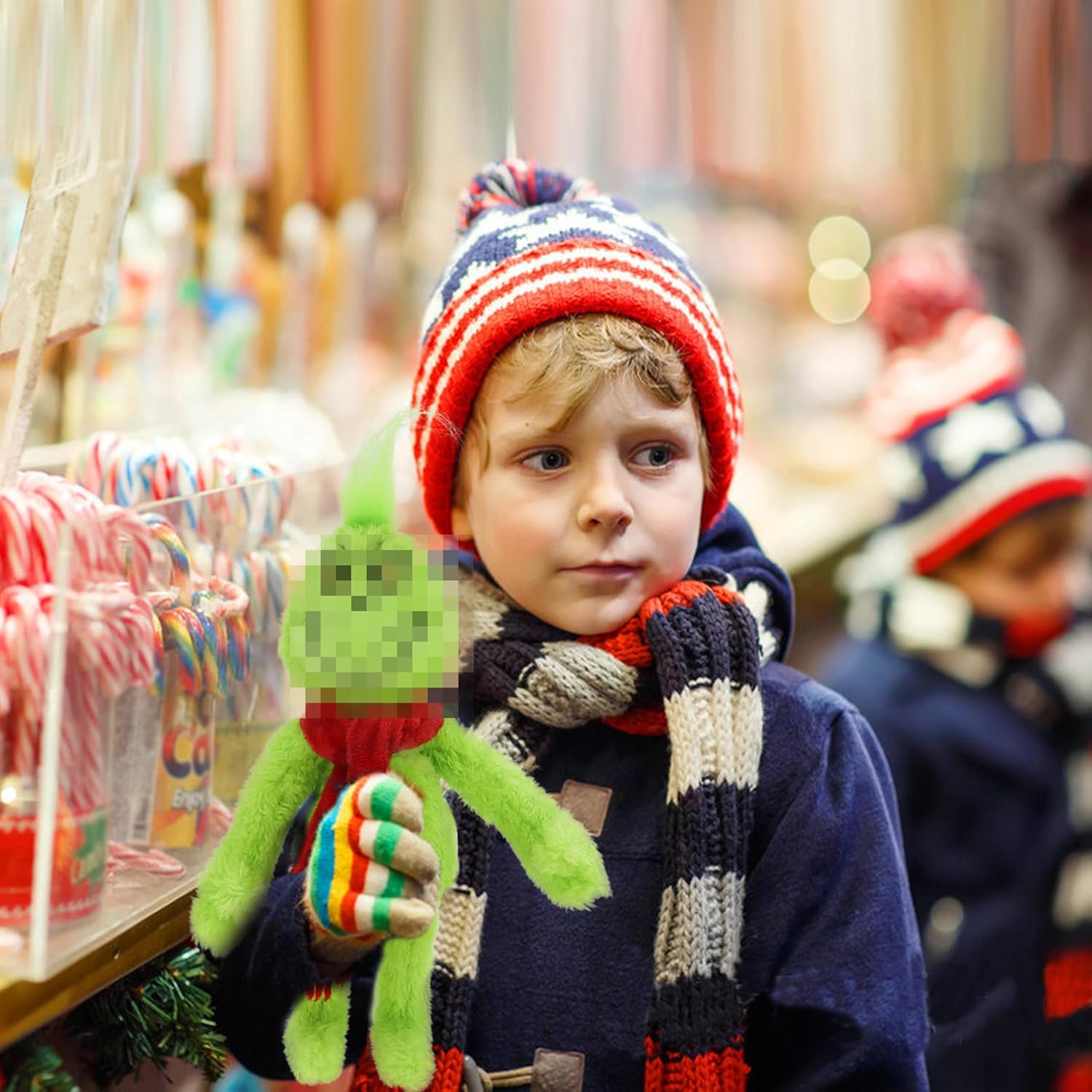 RELIGES 9 inches Green Christmas Monster Plush Toy – Soft Christmas Stuffed Animal Doll for Boys and Girls, Perfect for Christmas Decorations and Gifts (Fun Green)