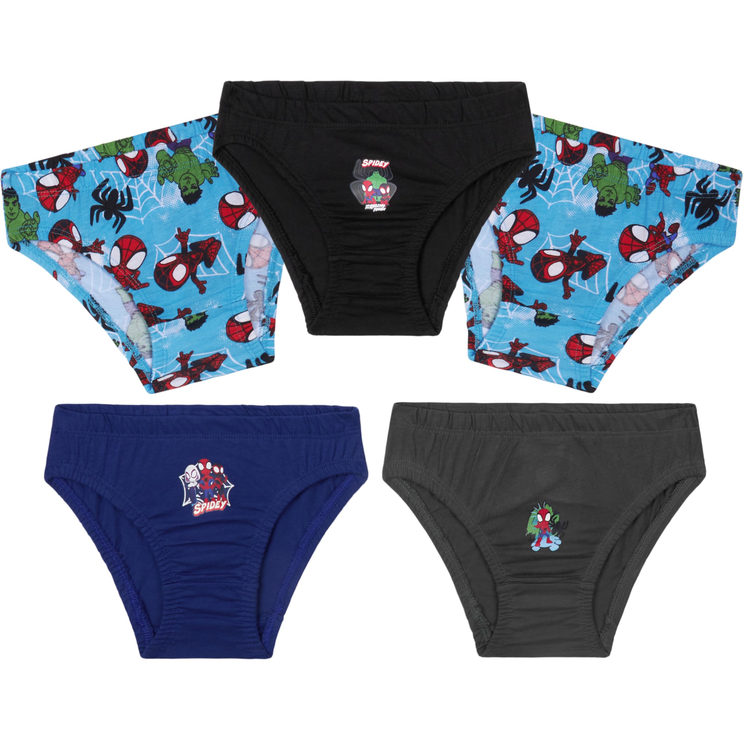 Get Trend Marvel Spiderman Unterhosen Jungen Kleinkinder 5er Pack Slips Kinder Unterwäsche mit Coolen Designs Spidey The Avengers Geschenk Idee (2-3 Jahre, Blau Spidey)
