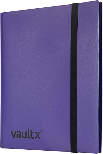 Miniatura 3 de Vault X Carpeta  Carpeta de 9 bolsillos con cierre de correa  Carpeta de bolsillo de carga lateral 360 para TCG (morado)