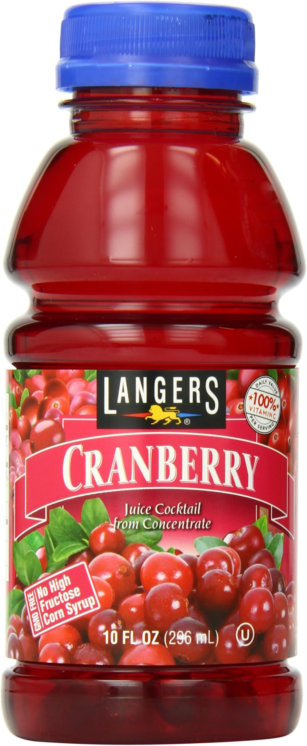 Langers Juice Cocktail, Cranberry, 10 Ounce (Pack of 12