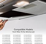 4-Pack Range Hood Grease Filter Compatible with Whirlpool Jenn-Air KitchenAid, 8.75 x 7.5 Inch 5-Layer Aluminum Mesh Replacement Filter, Replaces W10727013 W10915369 4455083 AP6037197 PS11769929