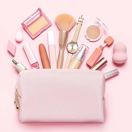 Miniatura 3 de Sanwuta 9 bolsas de maquillaje de piel sintética bolsa de cosméticos bolsa de maquillaje bolsa de cosméticos lisa bolsa de cosméticos impermeable
