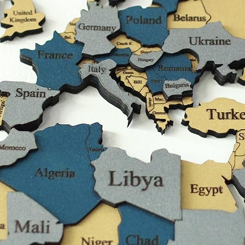 Miniatura 4 de iwa concept Mapa del mundo de madera 3D, mapa de pared de madera, regalo de inauguración de la casa, mapa del mundo de regalo de aniversario,