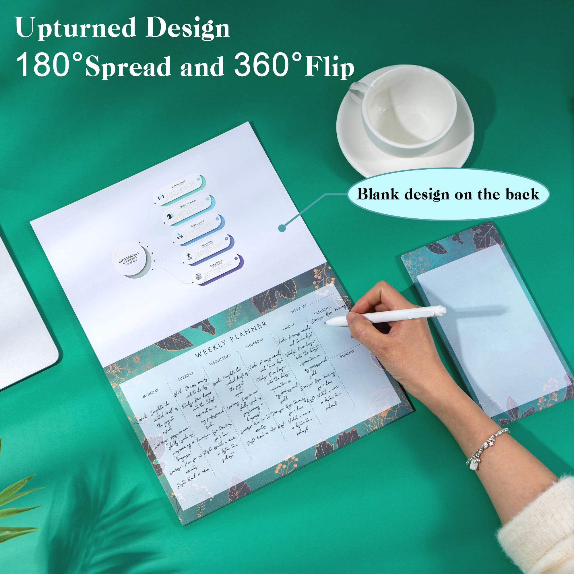 Snapklik.com : Undated Weekly Planner Notepad 10x7 To Do List Note Pad ...