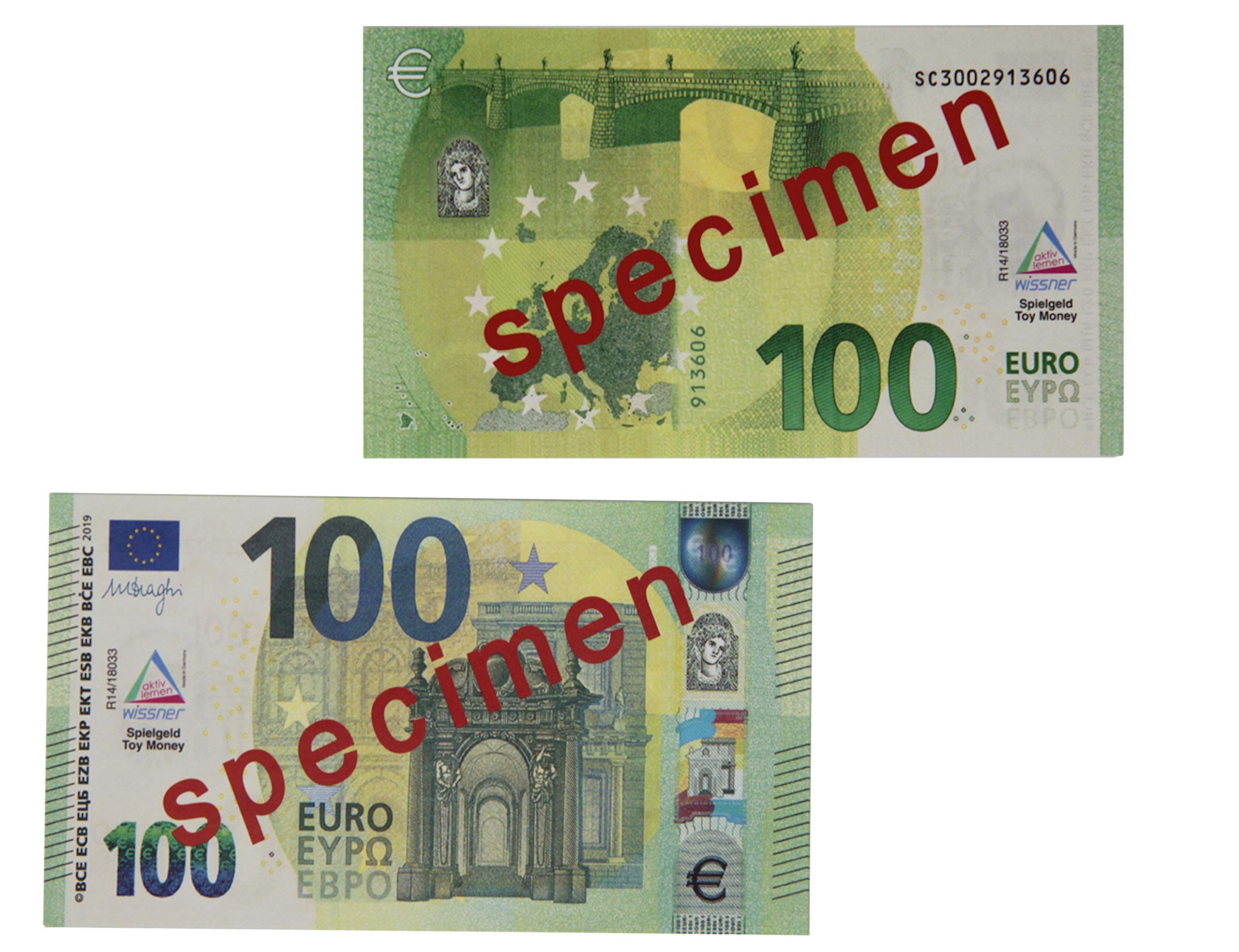 WISSNER active learning 100 Banknotes 100 Euro, In a Poly Bag