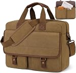 Lubardy Messenger Bag for Men, 15.6 Inch Laptop Bag Computer Office Laptop Bag for Men, Waterproof Work Bags Canvas Messenger