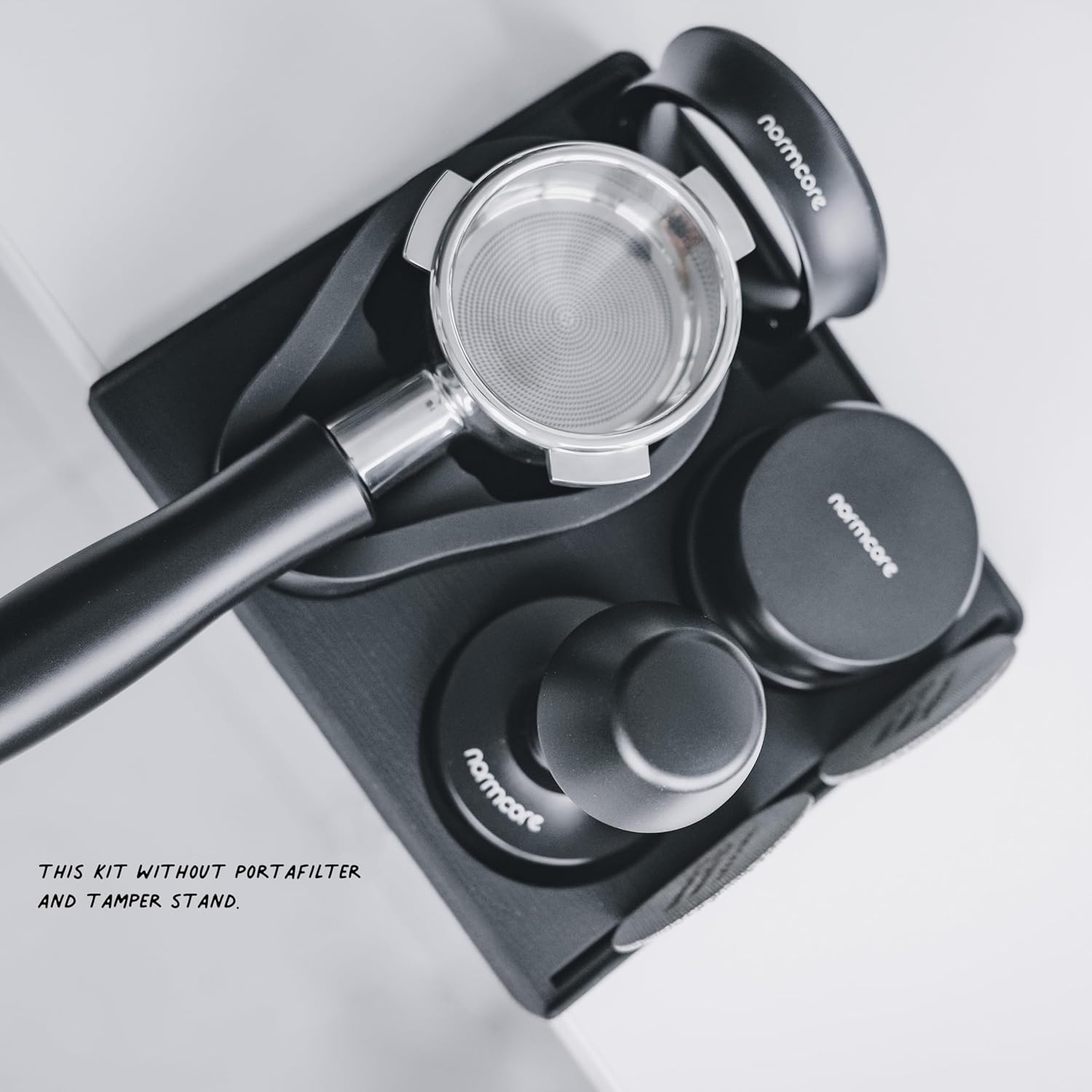 Normcore 53.3mm 7-in-1 Compact Barista Kit: Coffee Tamper, Distributor Tool, WDT with Stand, Dosing funnel, Puck Screen, Tamping Mat, Portafilter Stand, Barista Essentials Kit for Breville Sage 54mm