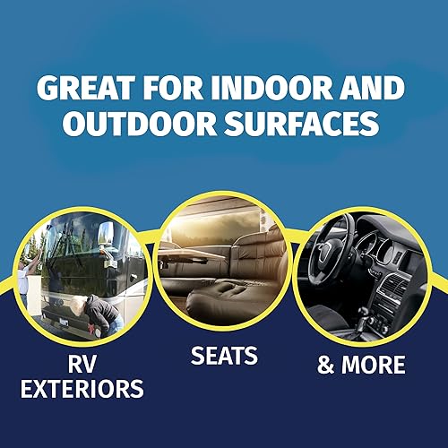 Miniatura 12 de Limpiador de superficies suaves y vinilo, limpiador multisuperficie y removedor de manchas para caravanas y campistas, lata de aerosol de 14 onzas
