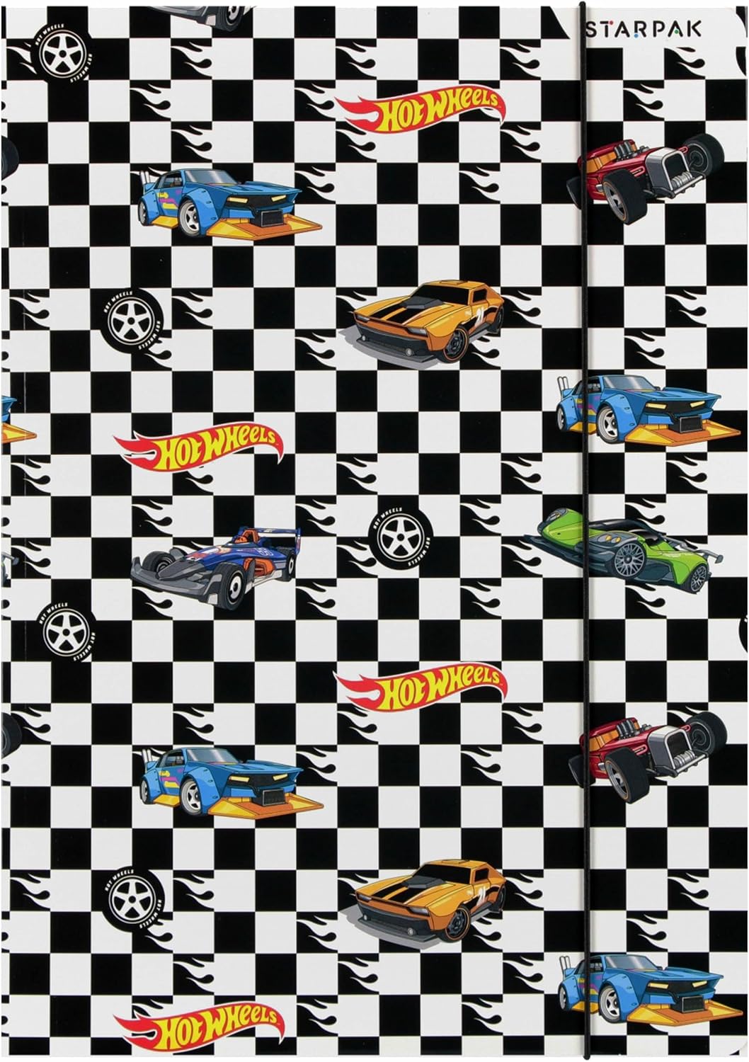 Hot Wheels STARPAK школьная папка с ламинированным покрытием и резинкой АВТОМОБИЛИ формата A4 для мальчика расписание уроков таблица умножения Hot Wheels A