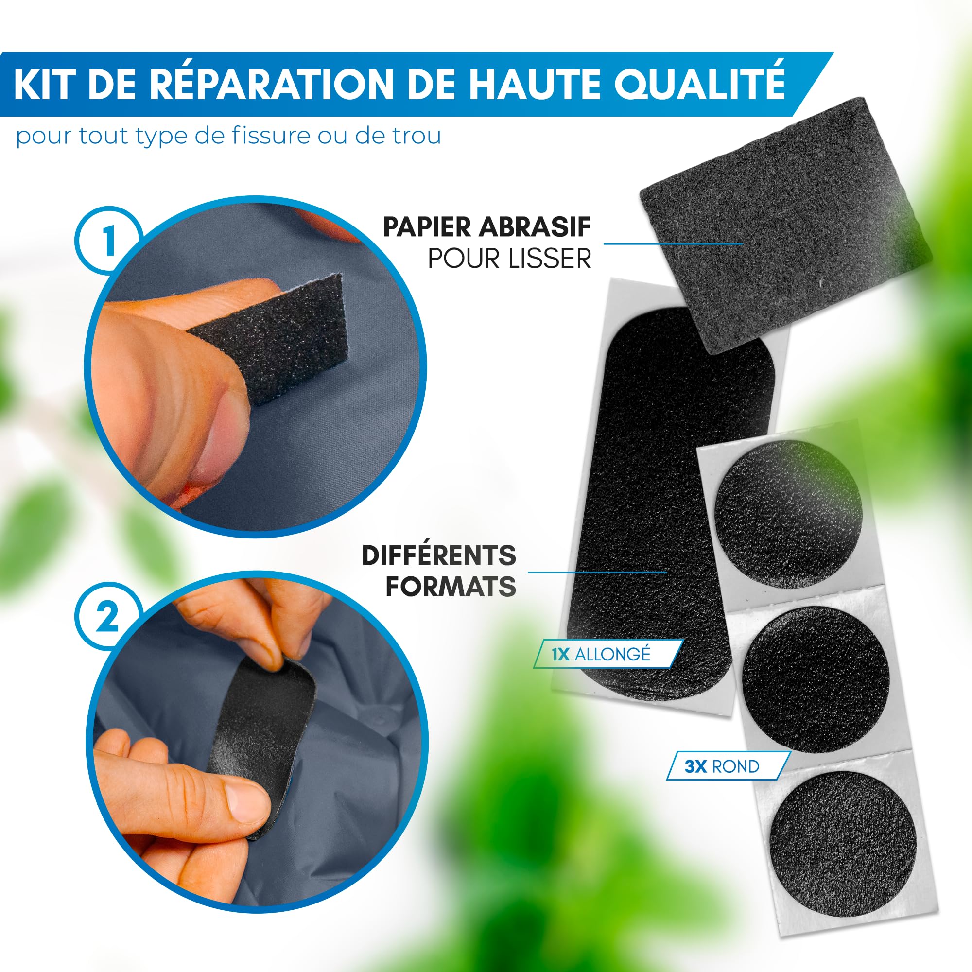 NORDMUT® Matelas autogonflant 1 Personne Confortable – Matelas de Camping 1 Place Compact – Matelas Trekking Ultra-léger Bleu