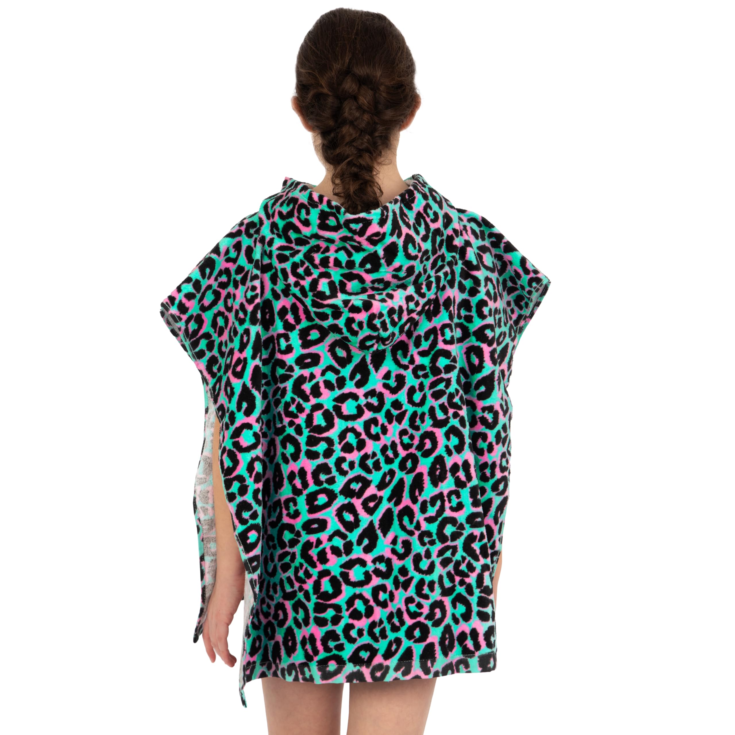 Poncho De Bain Enfant Avec Capuche - Taille M (53x68 Cm) - Modèle Basketball - Microfibre Absorbante