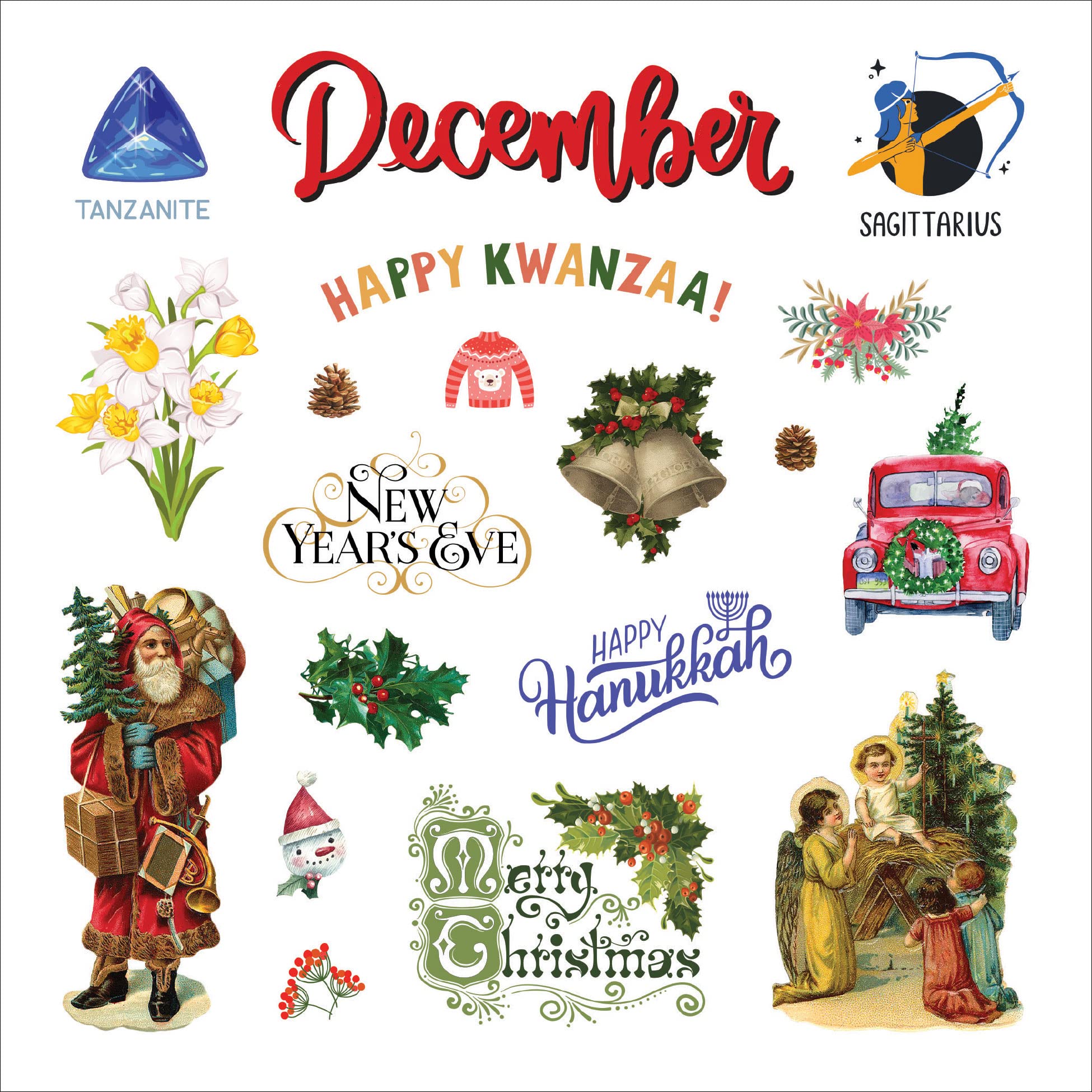 A Year in Stickers: Fun Pictures and Words to Highlight Celebrations