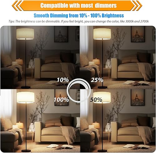 Miniatura 4 de Paquete de 12 bombillas LED regulables de color blanco frío de 4000 K, equivalente a 40 W, bombillas Edison de base E26 de 40 vatios, bombillas LED