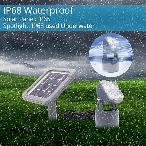 Miniatura 5 de Luces solares para estanques, luces de fuente de piscina KOI multicolor RGB que cambian de color, IP68, 3 en 1, impermeable, sumergible, anfibio,