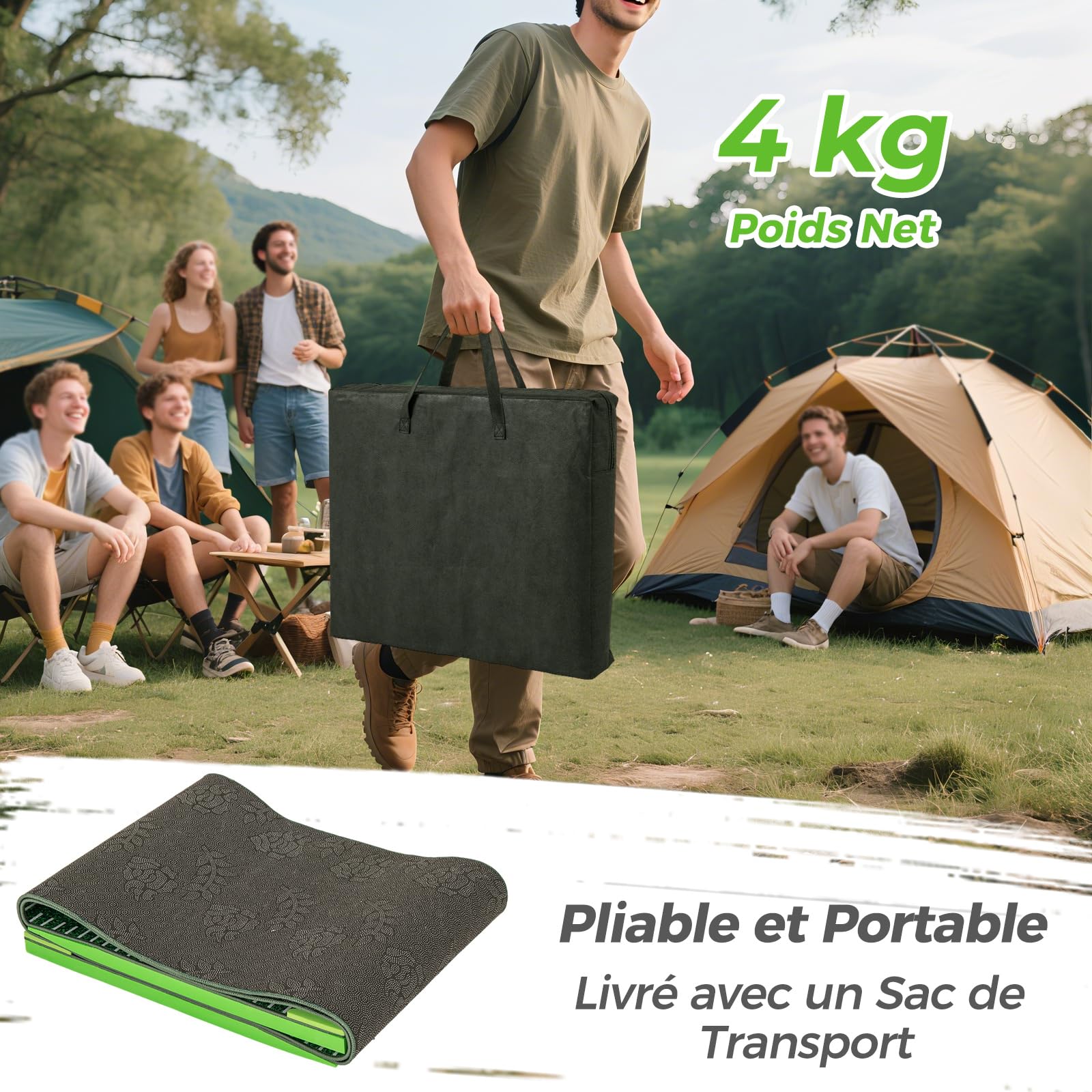 GOPLUS Tapis de Putting 332 x 50 CM Pliable et Portable avec 2 Putters Ajustables, 6 Balles et 12 Trous, Golf Putting pour Entraînement Golf, Intérieur et Extérieur, pour Maison, Bureau, Piscine