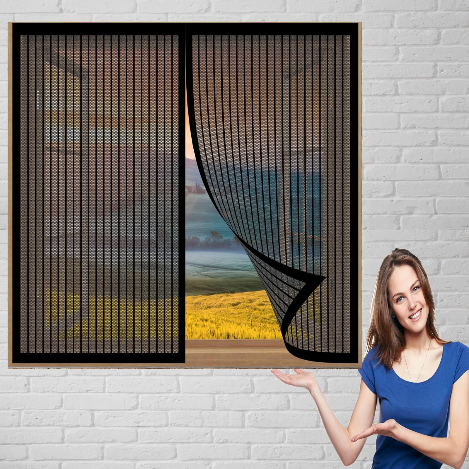 Rideau Moustiquaire Magnétique Pour Porte Et Fenêtre