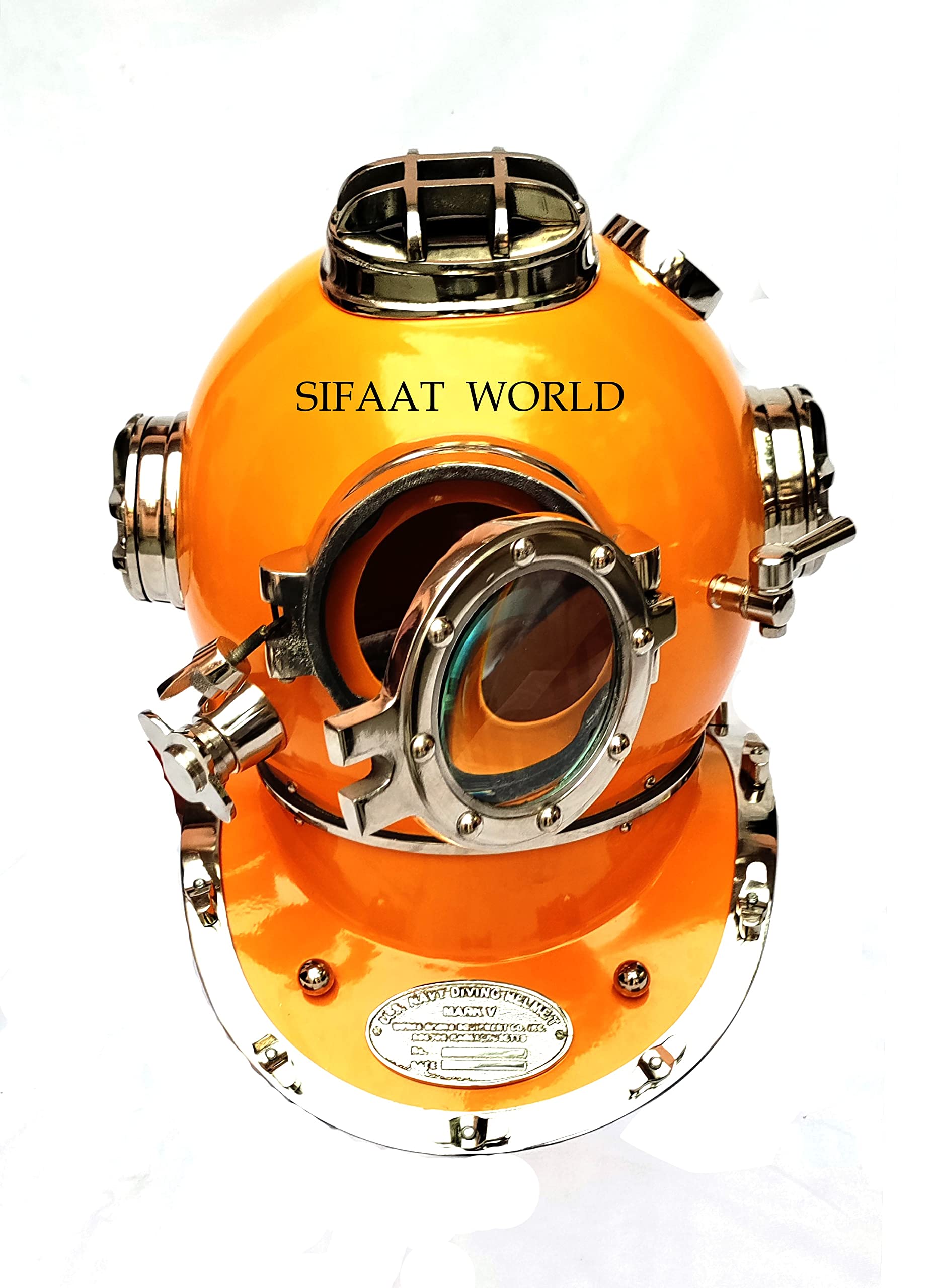 Diving Helmet US Navy Mark V, Deep Sea Divers Helmets, Full Size Diving Helmets Replica Perfect Nautical Gift for Divers (12 Inches - Medium)