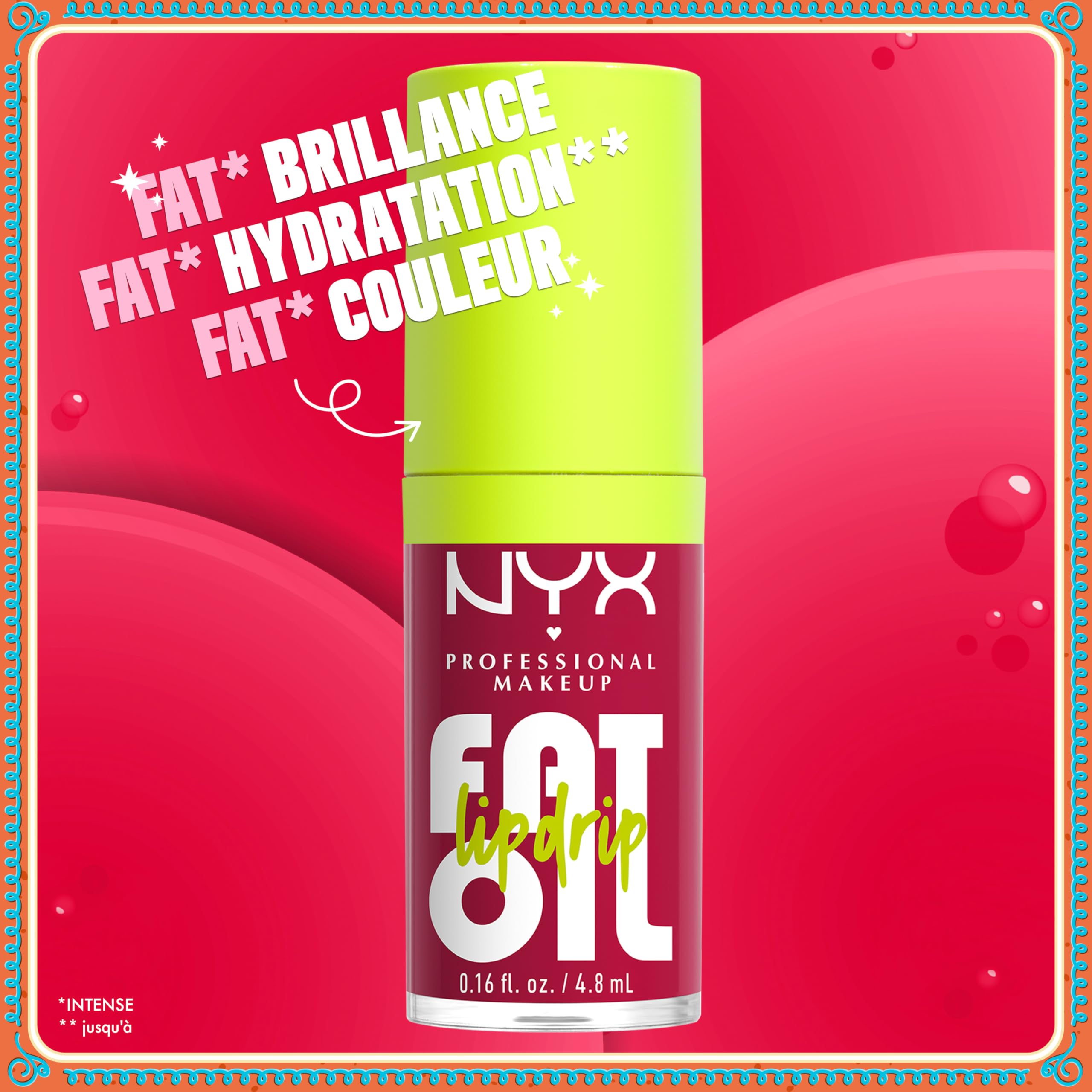 NYX Professional Makeup Coffret Trio Gloss Huiles à Lèvres Fat Oil | Huile framboise mûres squalane, Brillance intense non collante, Formule vegan, Coffret édition limitée 3 teintes